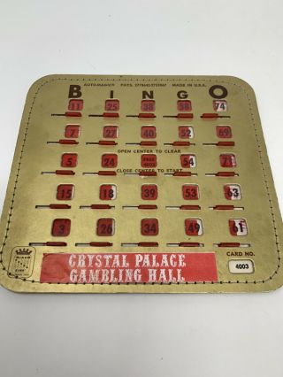 Vintage Bingo Cards Airport Club Seal Beach Crystal Palace Gambling Hall Nevada 3