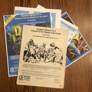 D1 - 2 Descent Into The Depths Of The Earth D&d 1981 Module: Copied Covers