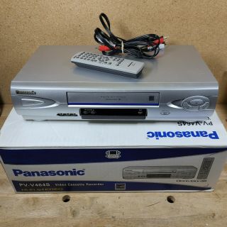 Panasonic Pv - V464s 4 Head Hi - Fi Stereo Vhs Vcr Player Video Recorder W/ Remote