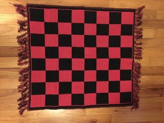 Large Cloth Checker Board Game Rug / Mat Only 23 1/4 X 25