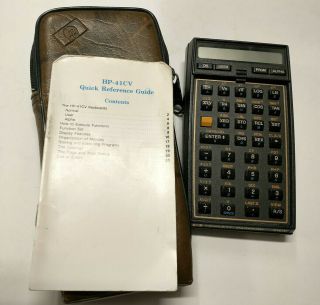 Hp - 41cv Calculator With Quick Reference Guide And Soft Case