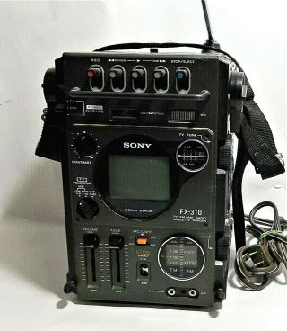Sony Fx - 310 Portable Television,  Radio Receiver,  Cassette Player,  Recorder