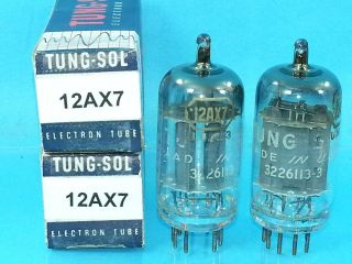 Tung Sol 12ax7 Ecc83 Vacuum Tube Date Match Pair Test Nos Curve Tracer Low Noise