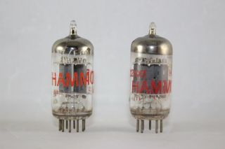Matched Pair 2 Amperex Hammond Low Noise Ecc83 12ax7 Test Very Strong 100,  Nos