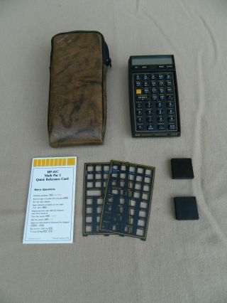 Hewlett Packard Hp 41cv Calculator & Case,  Math & Petroleum Modules