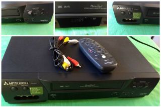 Mitsubishi Hs - U530 Vhs Vcr Hi Fi Video Player Remote Cables Basic Instructions