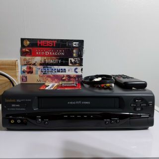 Symphonic 4 Head Hi - Fi Vcr With Remote & Movies & More