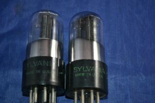 Strong Testing Match Sylvania 3 - Hole Bad Boy 6sn7 Audio Vacuum Tubes