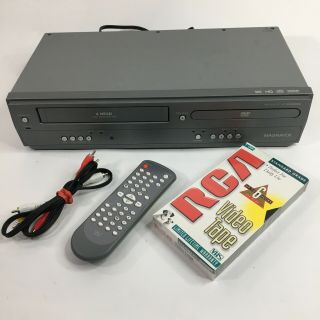 Magnavox Dv200mw8 Vcr/dvd Combo Player W Remote Cables Blank Vhs Tape