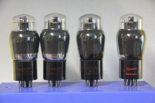 4x Marconi 6v6g Bottle Style Tubes Nos Made By Thermonics Same Tubes