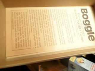 Boggle Parker Brothers Hidden WORD Game Vintage wooden letters/dice 1976 edition 3