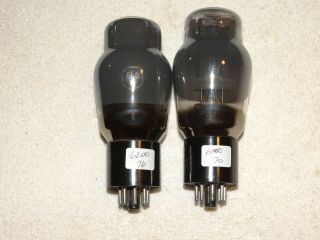 2 x 6L6g RCA Tubes Smoked Glass Strong - 10 Matched 1956 2