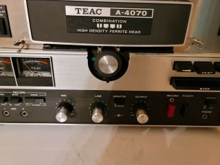 Vintage TEAC A - 4070 Stereo Tape Deck Reel - to - Reel 3