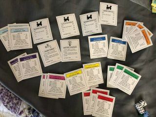 Marked 1935 Hasbro,  Inc.  Full Set (28) Monopoly Title Deed Cards Replacement