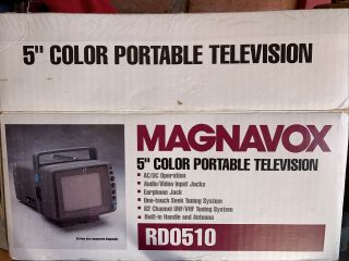Magnavox 5 " Color Portable Tv Rd0510 Crt Av Monitor