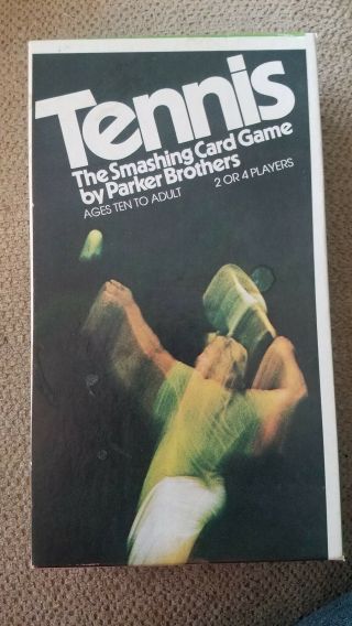 Vintage Parker Brothers Tennis The Smashing Card Game 1975 100 Complete