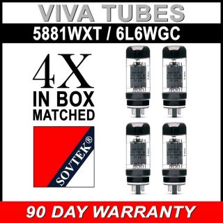 Brand Plate Current Matched Quad Sovtek 5881wxt / 6l6wc Vacuum Tubes