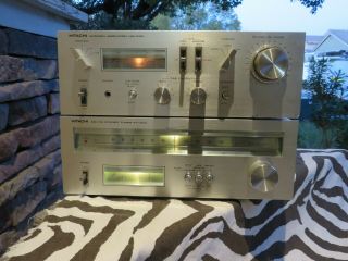 Vintage Hitachi Ha 330 Stereo Integrated Amplifier With Ft - 340 Tuner 70s