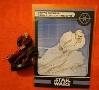 Darth Sidious Dark Lord Sith Star Wars Miniatures Champions Of The Force Rare 41