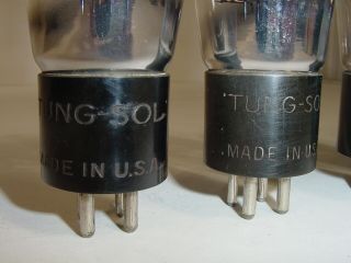 4 Vintage 1940 ' s Tung - Sol Type 80 280 380 Engraved Base ST Amplifier Tube Quad 2