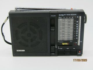 Sony Shortwave Vintage Radio Am/fm/sw 7 Band World Receiver Icf - 7600 Japan