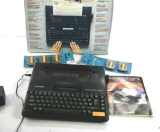 Casio Casiowriter Cw - 16 Personal Electronic Typewriter W Nos Casio Ir - 20g Ribbon