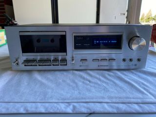 Vintage Pioneer Ct - F600 Aluminum Dolby Stereo Cassette Recorder Player Tape Deck