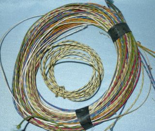 Vintage Western Electric Cloth Insulated Copper Wire Remnants,  Tube,  Audio