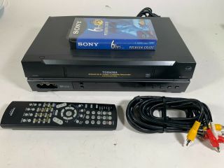 Toshiba W - 522 Vcr Vhs 4 - Head Video Cassette Recorder With Remote Bundle