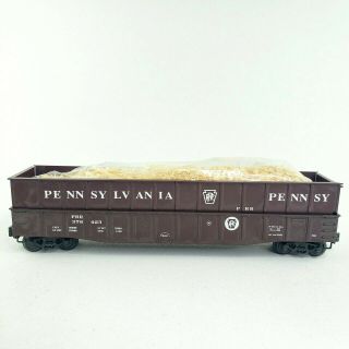 K - Linek - Line K652 - 1892 Pennsylvania Die - Cast O Scale Wood Chip Gondola With Load