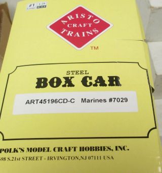 Aristo - Craft 45196CD - C G Scale Marine Club Boxcar [Metal Wheels] EX/Box 3
