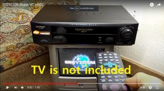 ⭐watch Test Video Sharp Vc - H982u Vcr Vhs 4 - Head Video Player Recorder Hi Fi