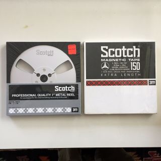 Scotch 3m 7 " Metal Reel Empty & Blank Magnetic Tape 150