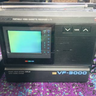 CASIO VF - 3000 VHS Portable TV/VCR Player 1988,  Made In Japan - Rare READ DESC 2