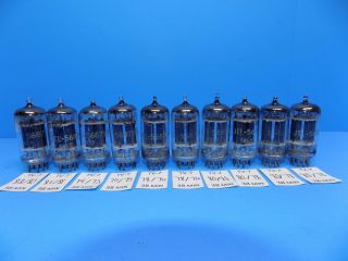 10 1950s Tung Sol Military Jtl 5687 Wa Black Plate Tubes All Over 100