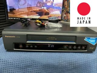 Panasonic Pv - 7401 - 4 Head Omnivision Vcr Vhs Player With Remote & Av Cables