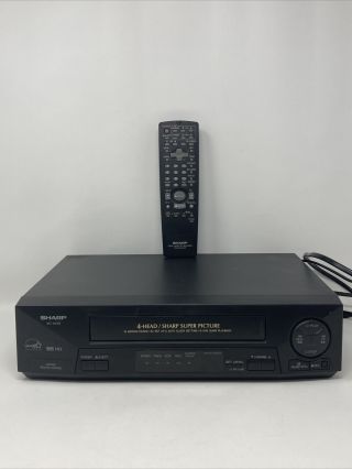 Sharp Vc - A410u Vcr 4 Head Vhs Player Recorder - Vc - A410 - With Remote
