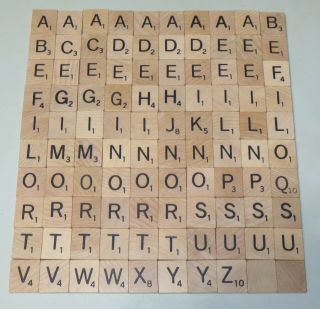 100 Wooden Scrabble Letters Tiles Scrapbooking Altered Art Craft Jewelry