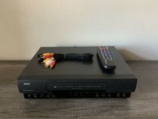 Rca Vcr With Remote 4 Head Hi - Fi Stereo Vhs Player Video Recorder