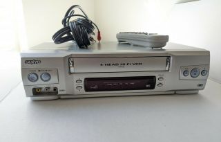 Sanyo Vcr Vwm - 800 4 Head Hi - Fi Vhs Player Video Cassette Recorder W/ Remote