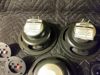 Vintage Bose 401 Speaker Parts 3 woofers 1 tweeter 4 speaker grills 2 terminals 3