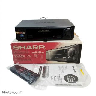 Sharp Vc - H985u 4 - Head Hi - Fi Stereo Vcr Player,  Remote Box