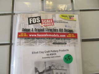 FOS SCALE MODELS ELLIOT CLAY CRAFT POTTERY PRODUCTS WOOD KIT HO SCALE ////// 2