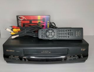 Quasar Vhq - 940 4 - Head Vcr Vhs Player Recorder W/ Remote,  Rca Cable,  & Blank Tape