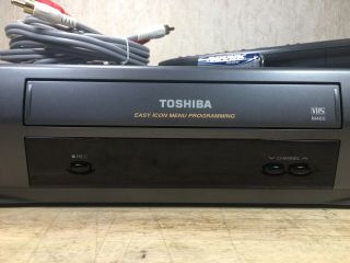 Toshiba M - 465 VCR VHS 4 Head Player Bundle Remote Serviced WATCH VIDEO BELOW 3