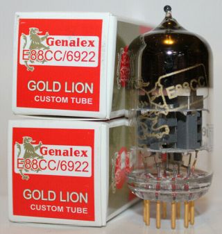 Matched Pair Genalex Gold Lion Ecc88/6922 Tubes,  Brand