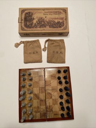 American Civil War Battle Map Chess Set