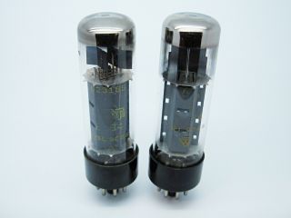 2 x RFT EL34 - 6CA7 Test STRONG & MATCHED 92 DImple Top Vacuum Power Audio Tube 3