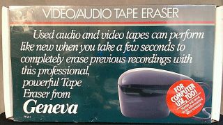 Vtg 1985 Geneva Video Audio Tape Eraser Pf - 211 Vhs Cassette Reel To Reel Nos