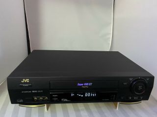 Jvc Hr - S3800u Vhs Hi - Fi Extended Run Vcr With Remote - S - Vhs